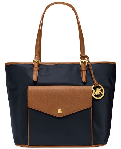 michael kors black white tote|michael kors black nylon tote.